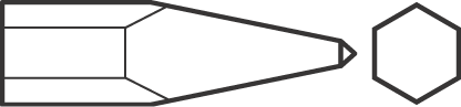 Пика для пневматического инструмента, хвостовик шестигранный