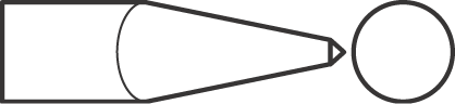 Пика и зубила для пневматического инструмента, цилиндрический хвостовик с овальным фланцем